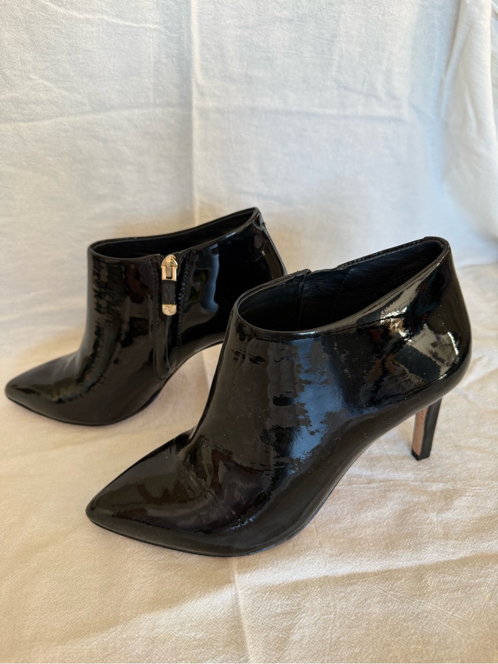 Vince Camuto Signature Patent Leather Heeled Boots
